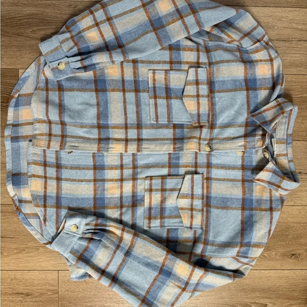 Ford Blue Plaid Button Down Shirt - Picture 4 of 9